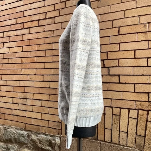 Ralph Lauren blue Fair Isle cotton wool cashmere rabbit Sweater Size Large - Picture 4 of 10